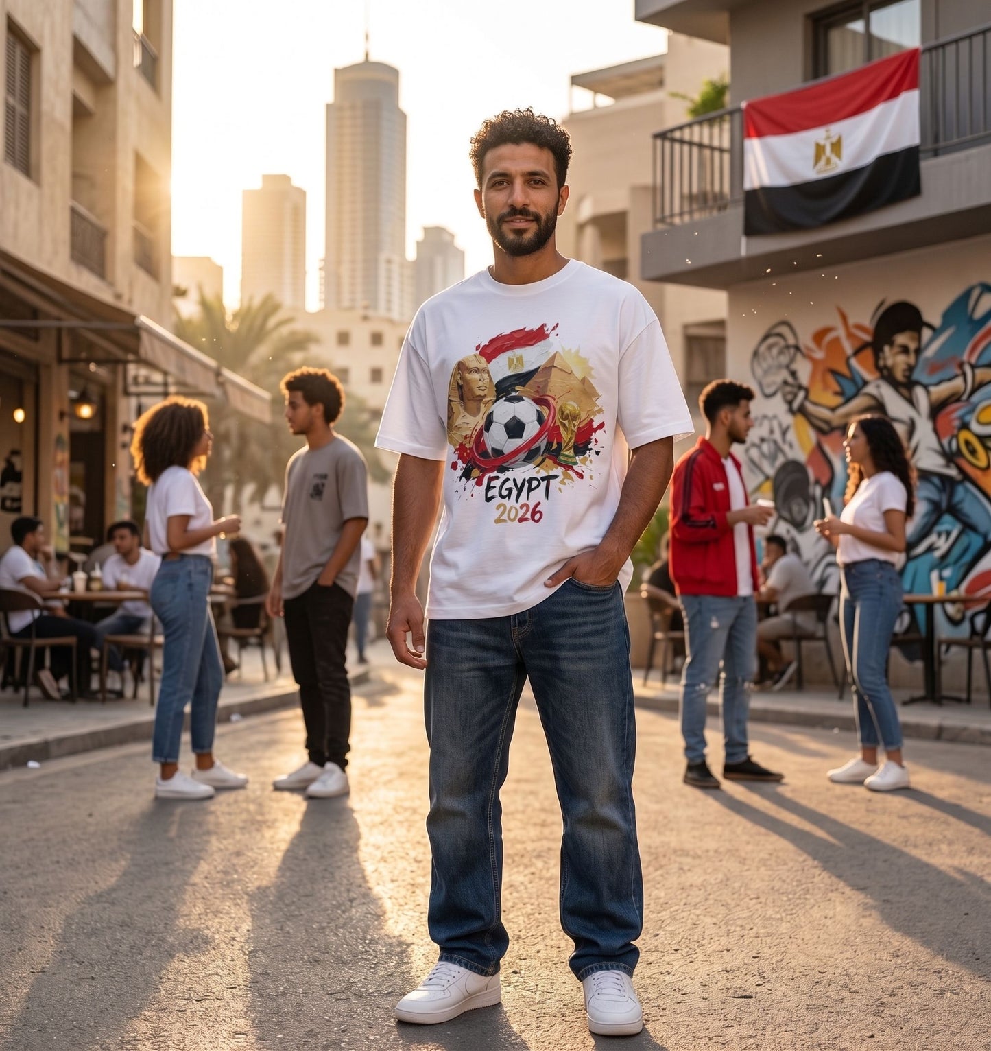 Paint - Egypt World Cup 2026 - Premium Cotton T-Shirt