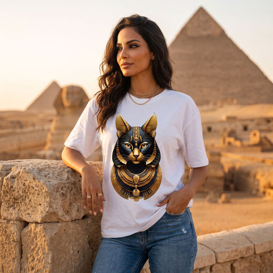 Bastet Guardian - Premium Cotton T-Shirt