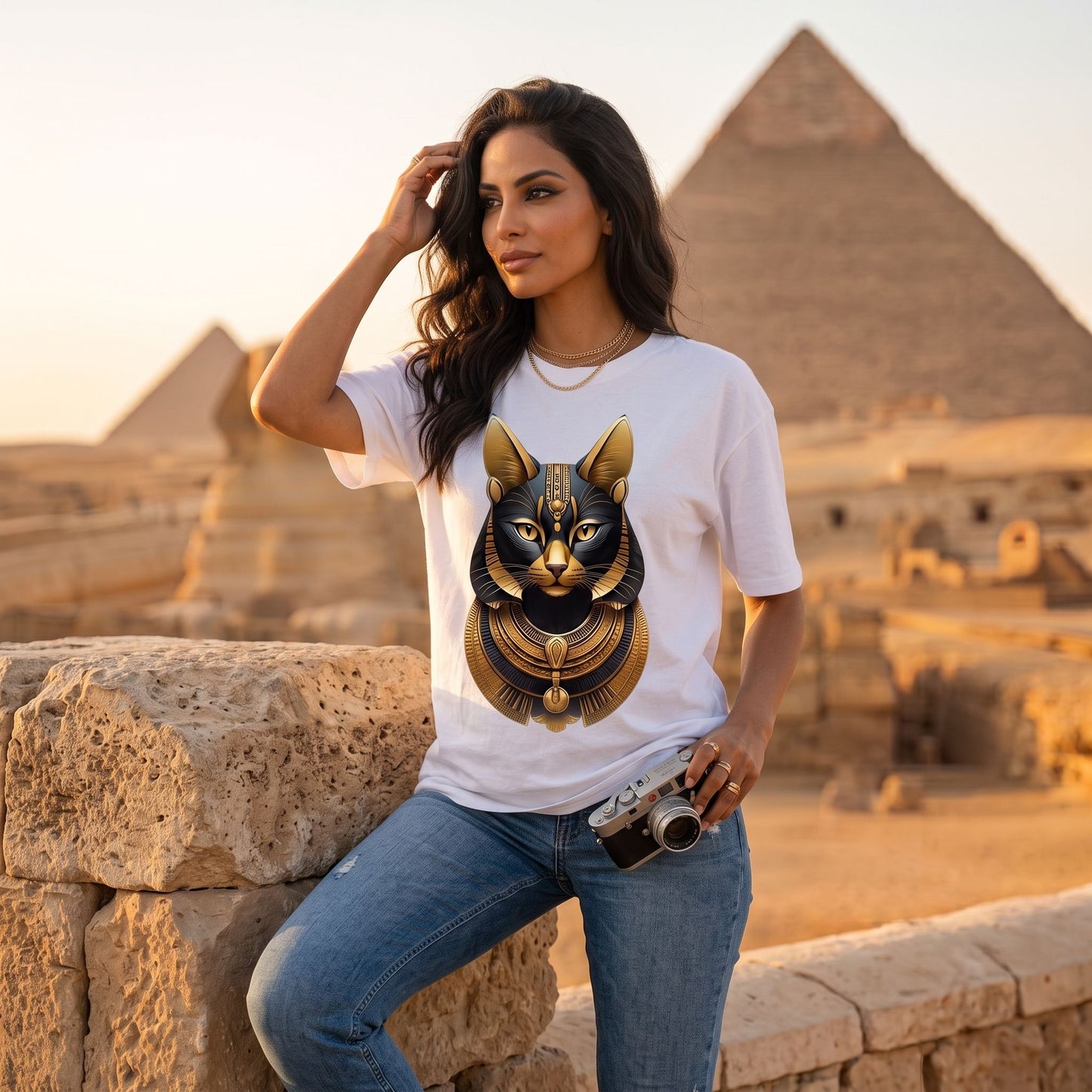 تي شيرت نفرتيتي الذهبي