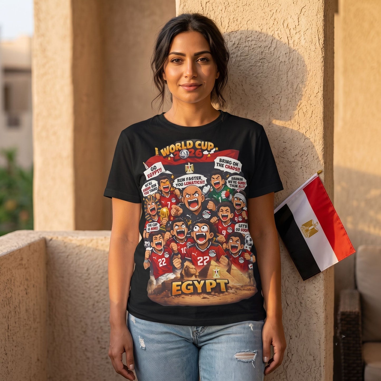 Anime - Egypt World Cup 2026 - Premium Cotton T-Shirt