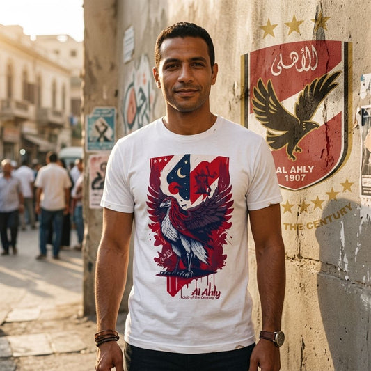 Ahly Eagle Graphic - Premium Cotton T-Shirt