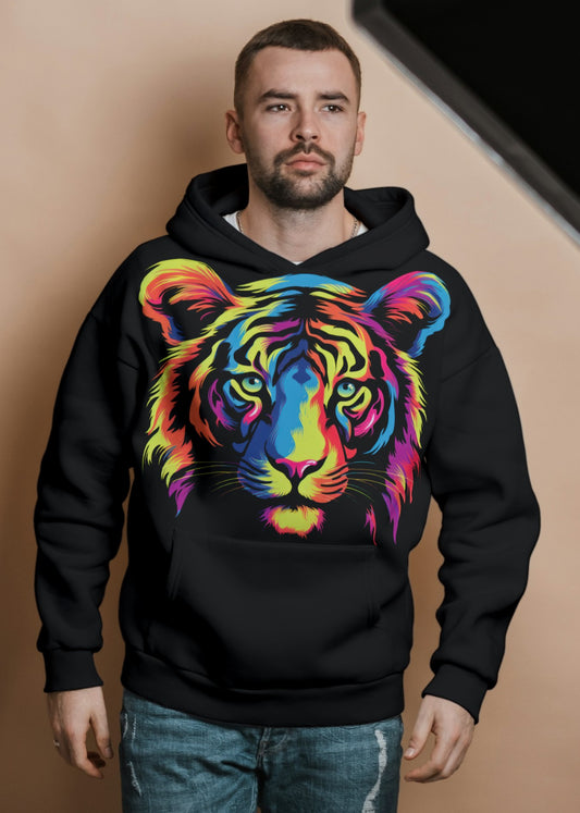 Tiger Colorful โ Oversized Hoodie