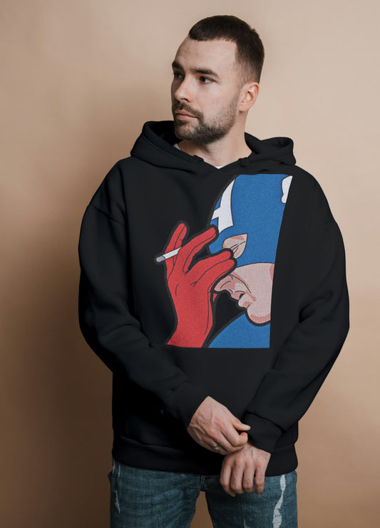 كابتن أمريكا يدخن - هودي كبير الحجم