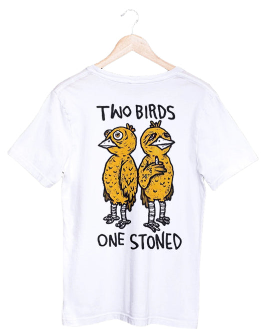 Two Birds One stoned - Premium 100% Cotton t-shirt