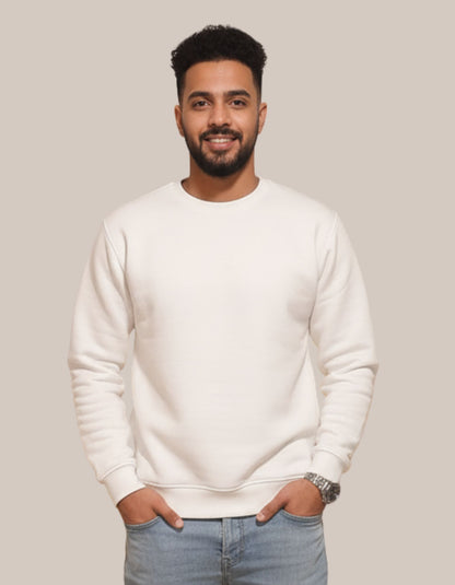 سويت شيرت برقبة دائرية + خيار الطباعة