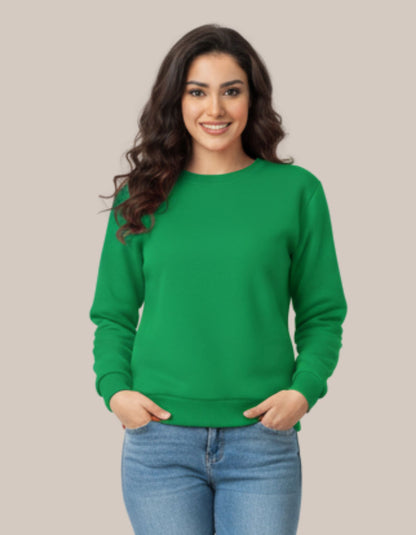 سويت شيرت برقبة دائرية + خيار الطباعة