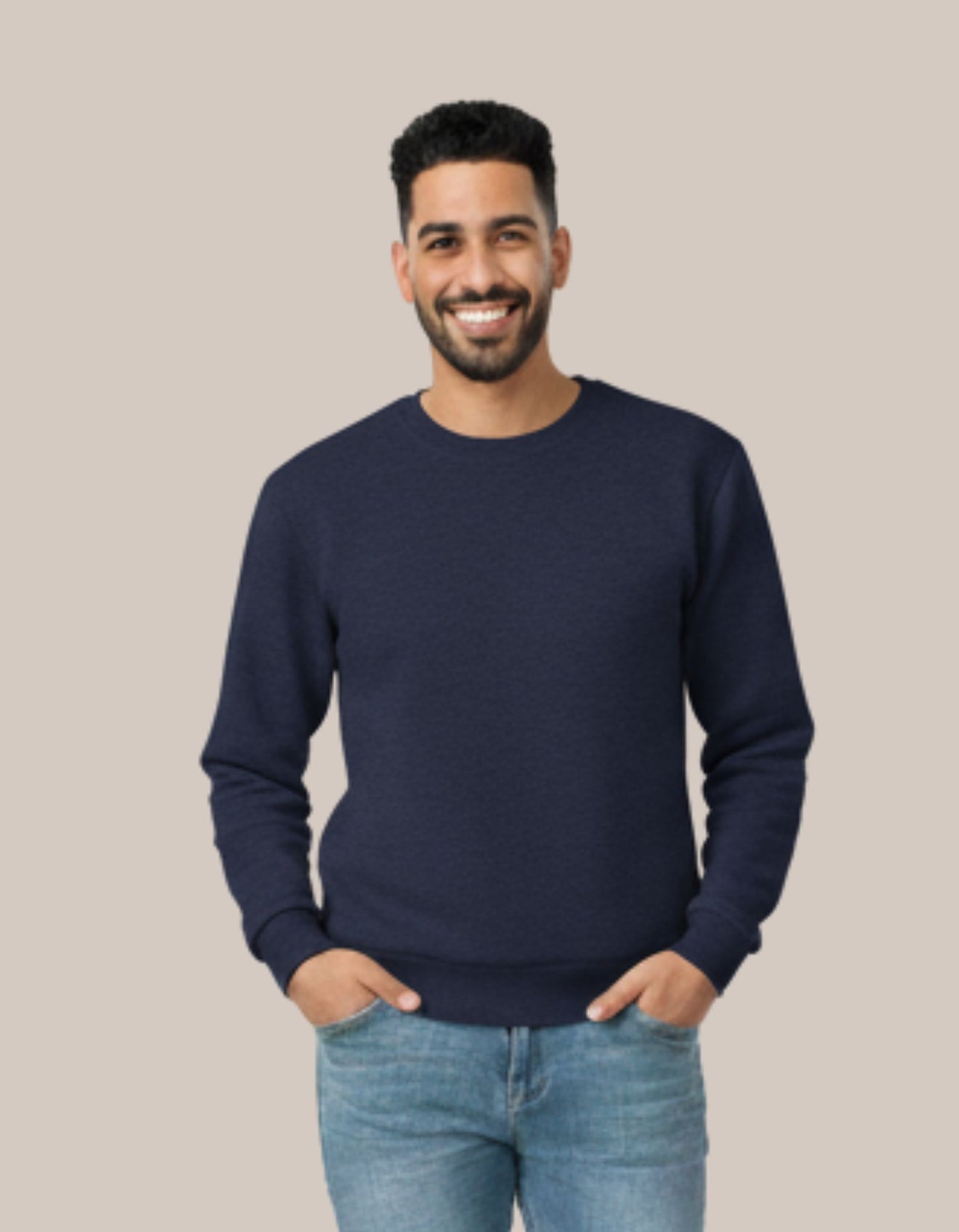 سويت شيرت برقبة دائرية + خيار الطباعة