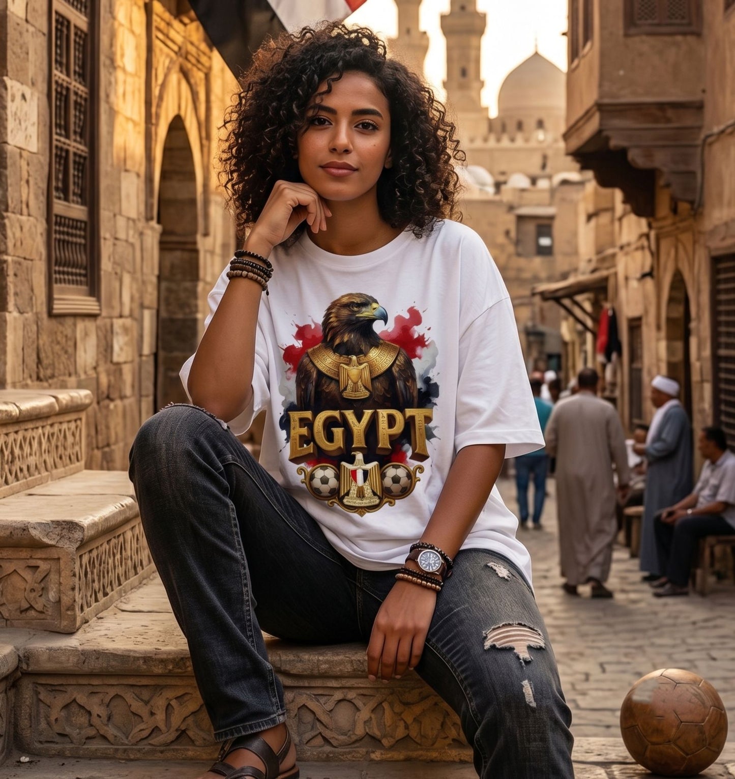 Eagle Egypt World Cup 2026 - Premium Cotton T-Shirt