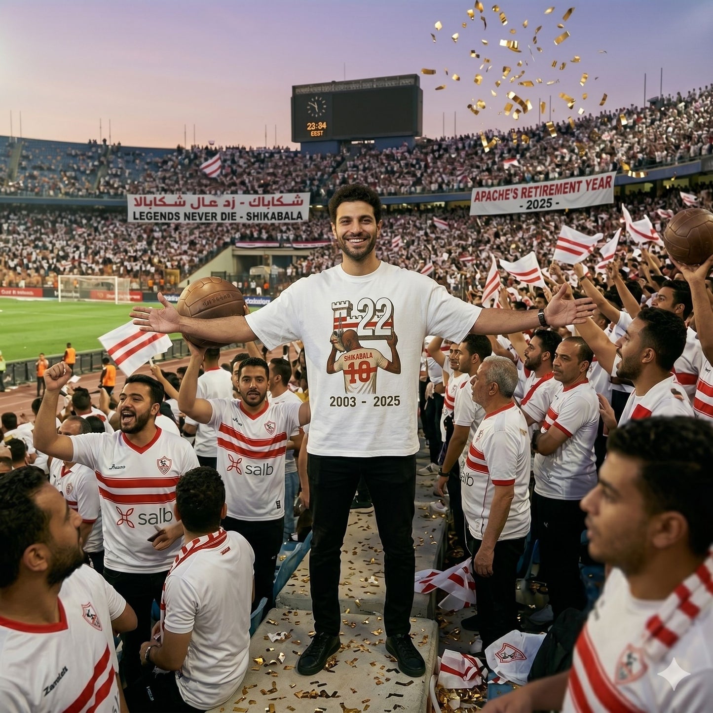 Shikabala 22 years of Zamalek - Premium Cotton T-Shirt