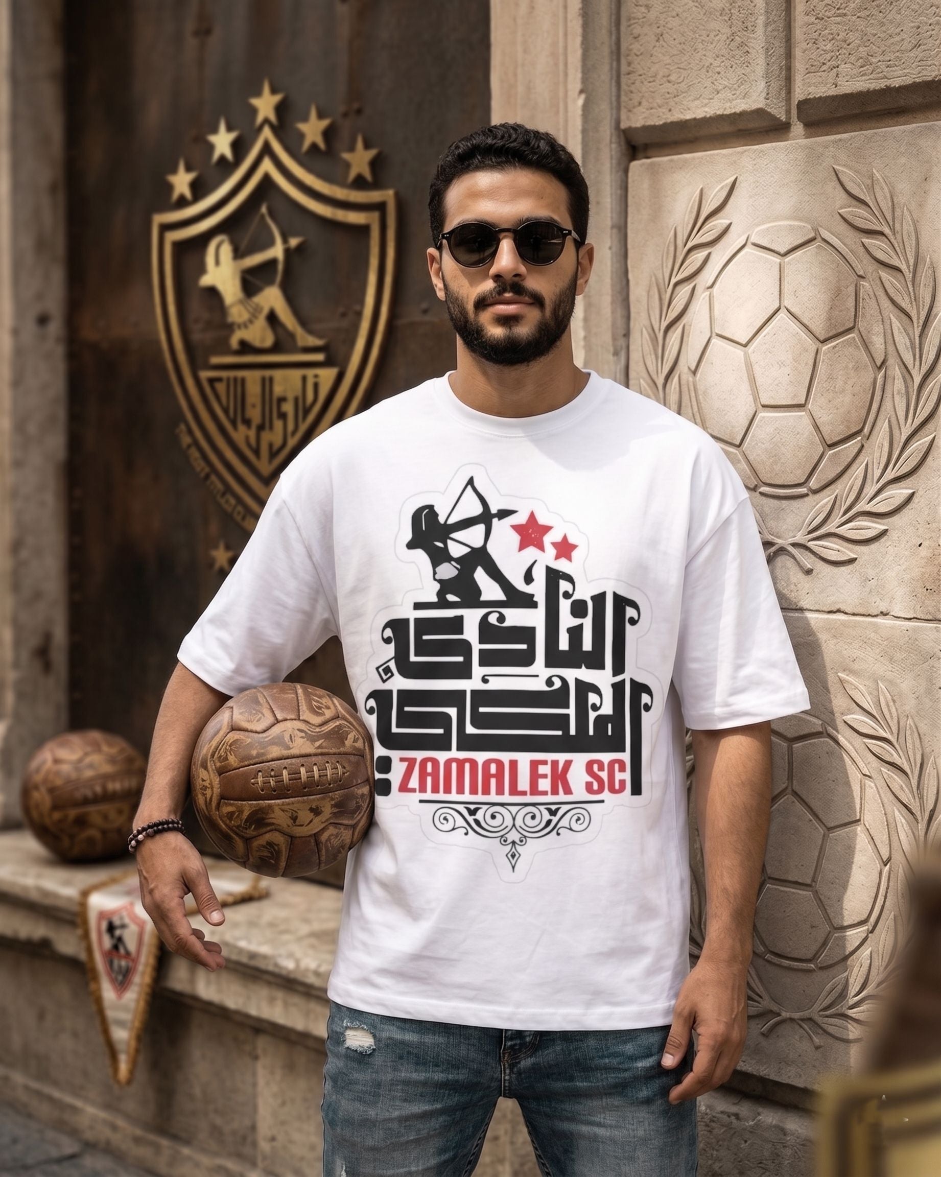 الزمالك النادي الملكي - Premium Cotton T-Shirt