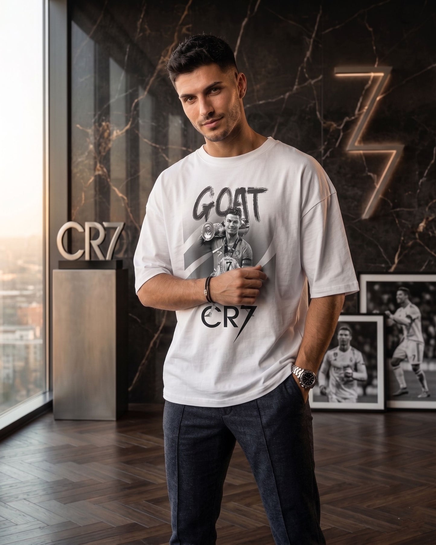 GOAT CR7 - Premium Cotton T-Shirt