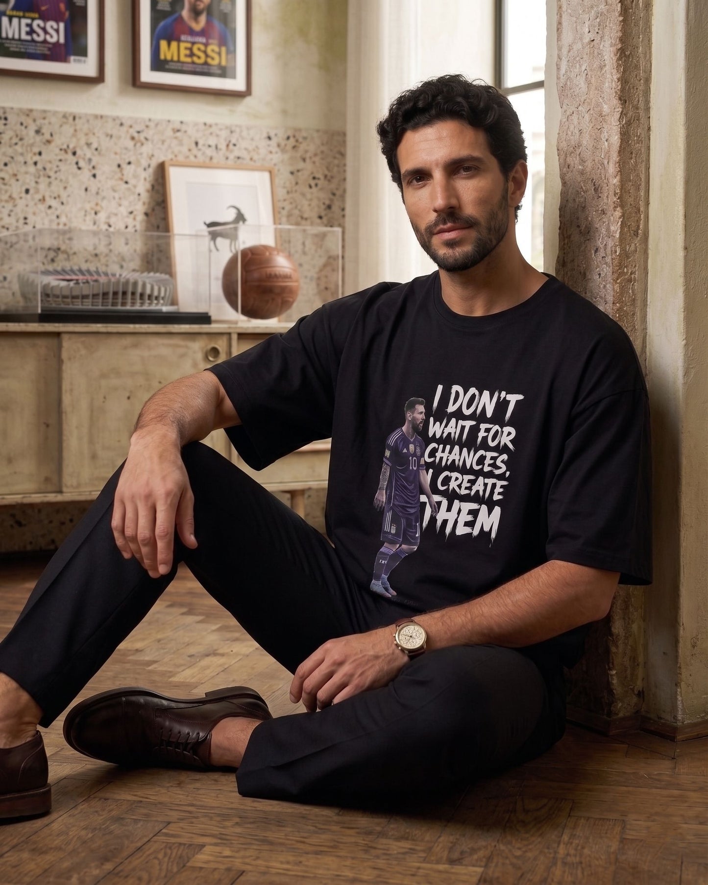 Messi Create Chances - Premium Cotton T-Shirt