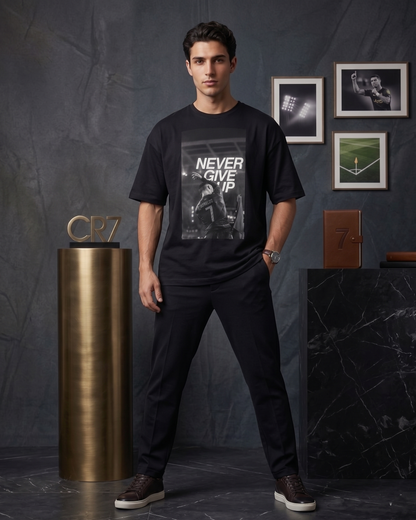 CR7 Never Give Up - Premium Cotton T-Shirt