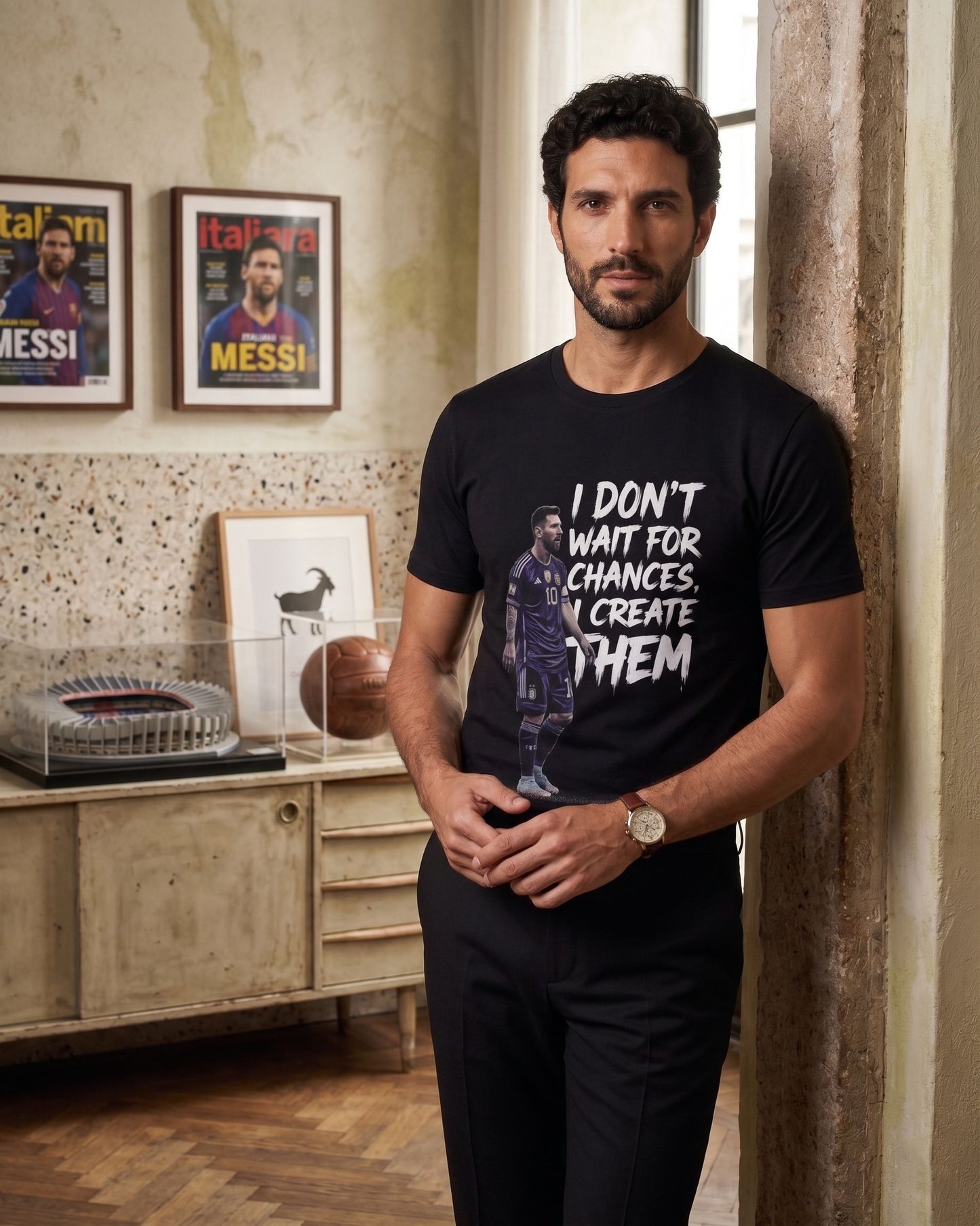 Messi Create Chances - Premium Cotton T-Shirt
