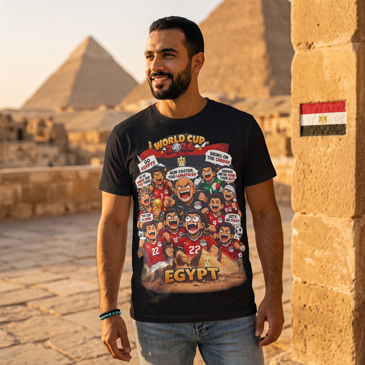 Anime - Egypt World Cup 2026 - Premium Cotton T-Shirt