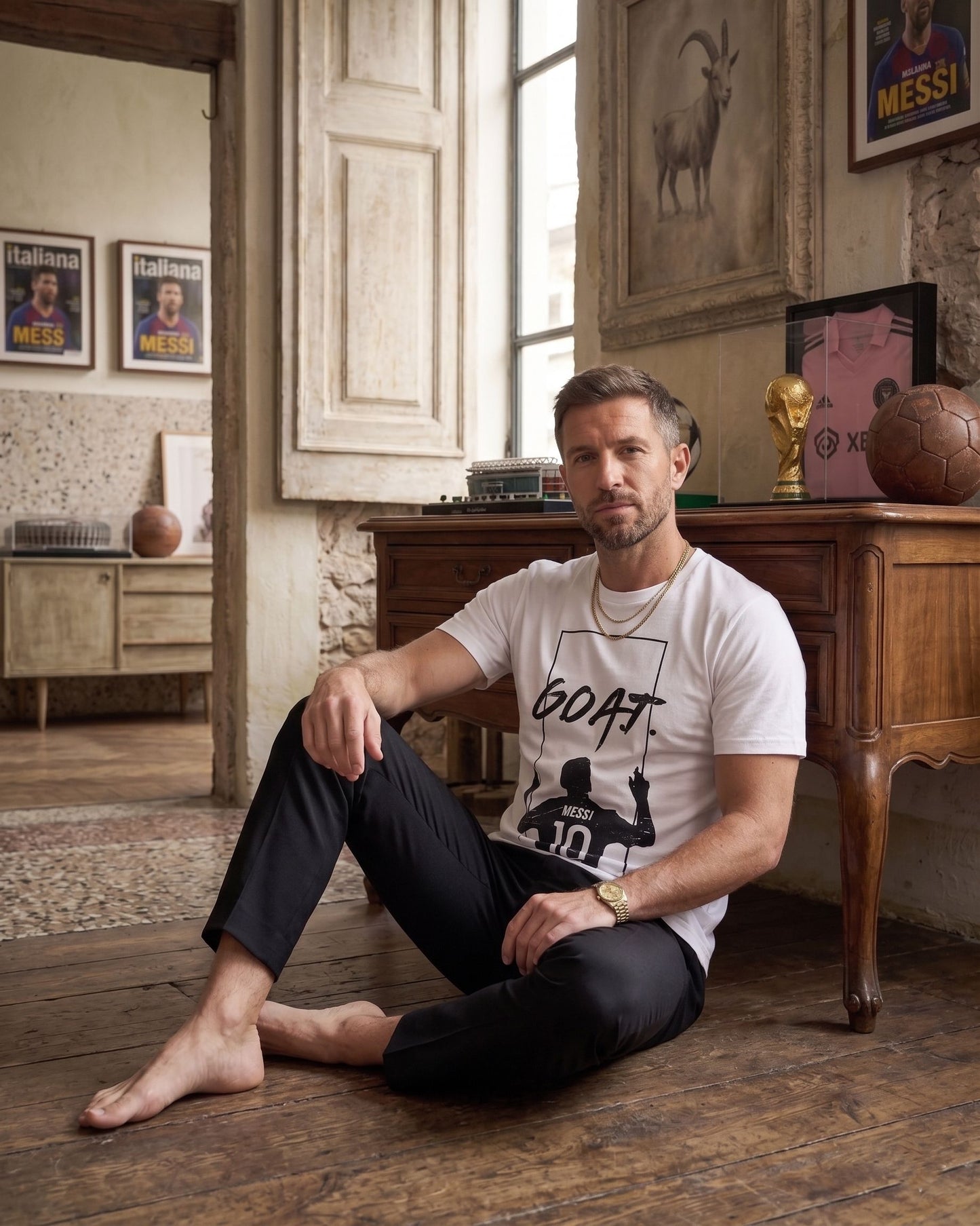 GOAT Messi - Premium Cotton T-Shirt