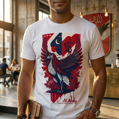 Ahly Eagle Graphic - Premium Cotton T-Shirt