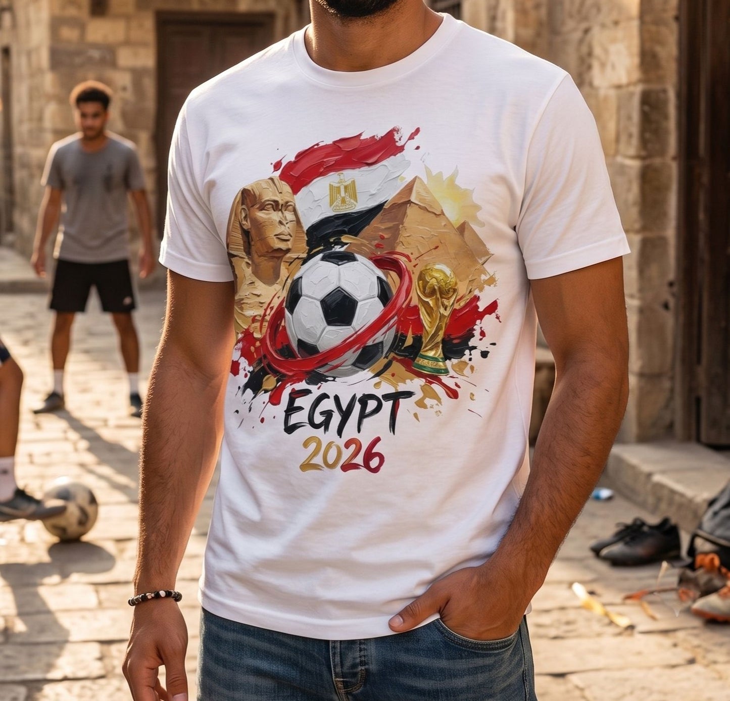 Paint - Egypt World Cup 2026 - Premium Cotton T-Shirt