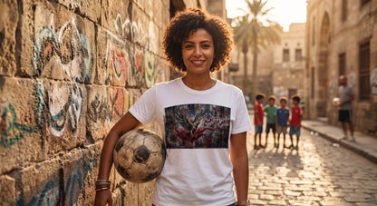 الأهلي فوق الجميع جرافيتي - Premium Cotton T-Shirt