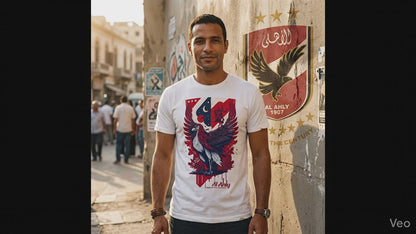 Ahly Eagle Graphic - Premium Cotton T-Shirt