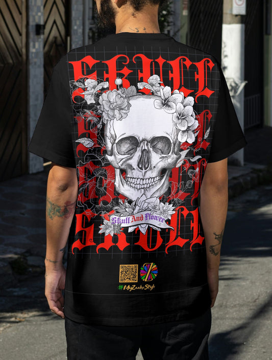 Skull & Flowers – Premium 100% Cotton t-shirt
